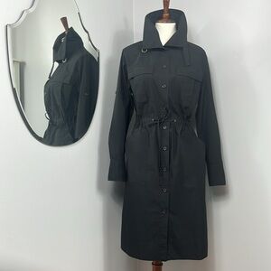 Banana Republic Factory Black Poplin Utility Dress